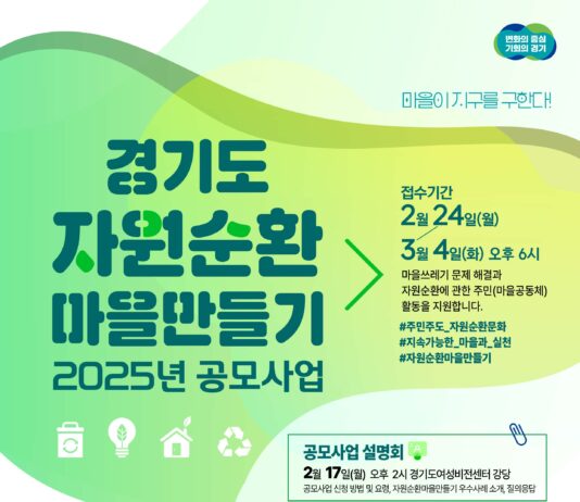 경기도, ‘자원순환마을 만들기’ 공모. 주민 공동체 주도로 생활 쓰레기 해결