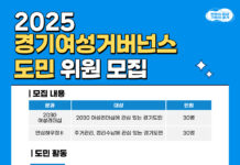 경기도여성비전센터, ‘2025 경기여성거버넌스’ 위원 모집
