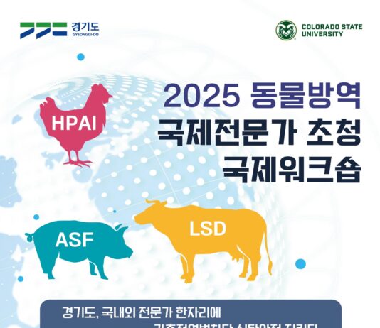 경기도, 동물방역 국제협력 시동. ‘2025년 동물방역 국제전문가 초청 국제워크숍’ 개최