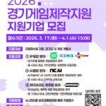 경기도, 게임 제작부터 해외 진출까지 지원. 참여기업 모집